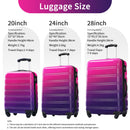 Hardshell Luggage Sets 3 Piece Gradient Color Expandable Suitcase With Spinner Wheels And Tsa Lock Lightweight 20" 24" 28" Available by HouseOfZazla