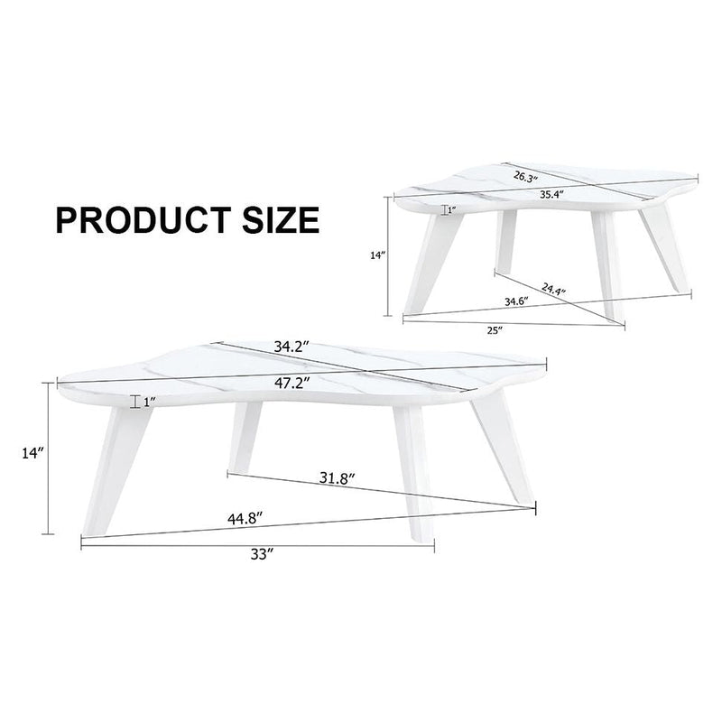 Modern minimalist white table top. Cloud shape gives you a new experience, computer desk. The game table. Suitable for dining and living rooms.