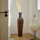 Tall Standing Designer Floor Vases With Elegant 2 Tone Finishes Ideal For Decorating Living Rooms, Bedrooms, Entryways Perfect For Decorating Your Home - Black / Gray by HouseOfZazla