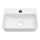 Ceramic Rectangle Wall Mount Bathroom Sink With Single Faucet Hole by HouseOfZazla
