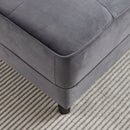 64" Velvet Chaise, Mid-Century Modern Chaise Furniture, Sleeper for Living Room, Apartment, Tool-Free Assembly. (Gray)