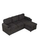 Convertible L Shaped Sofa Couch With Storage, Cup Holders, USB Ports by HouseOfZazla