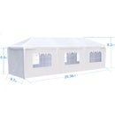 10X30' Wedding Party Canopy Tent Outdoor Gazebo With Removable Sidewalls by HouseOfZazla