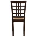 Lattice Back Side Chair (Set of 2) - Brown by HouseOfZazla