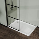 Shower Screen Door Walk In Wet Room, 3 Panel Style - Black by HouseOfZazla