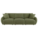 Elysia Chenille Upholstered Modular Lounge Sofa Green