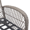 3 Pieces Outdoor Swivel Rocker Patio Chairs, 360 Degree Rocking Patio Conversation Set with Thickened Cushions and Glass Coffee Table for Backyard, Grey