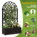Round Metal Planter Box with Trellis by HouseOfZazla