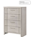 4 Drawer Tall Storage Chest Furniture - White by Unique Piece Furniture