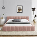 Modern Platform Bed Frame With Thick Fabric by Unique Piece Furniture