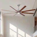 Oversized Large Ceiling Fan With Dimmable LED Light, 8 Blades, Remote Control by Unique Piece Furniture