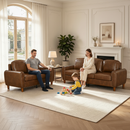 Breathable Faux Leather Sofa For Living Room