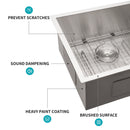 Modern Double Bowl Undermount Kitchen Sink 50 / 50 Design Stainless Steel by HouseOfZazla