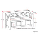 Amherst Solid Wood Entryway Storage Bench in White