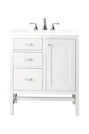 James Martin Addison 30" Single Bathroom Vanity, Glossy White