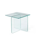 Modern Transparent Tempered Glass Sidetable by Unique Piece Furniture