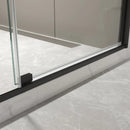 50-54"W x 74"H Pivot Shower Door with Matte Tempered Glass Finish by HouseOfZazla
