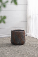 12.6x12.6x11.8" Cement Planter Small, Indoor Outdoor Garden Functional Decor by HouseOfZazla