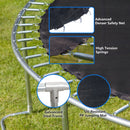 Yc 8Ft Trampoline Outer Net With Soft Basketball Board, Ball And Inflator - Blue
