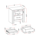 Lorenzo - Nightstand With Hidden Compartment And Handles - Silver