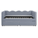 Gingham Daybed With USB Charging Port, Wave-Shaped Design by Unique Piece Furniture