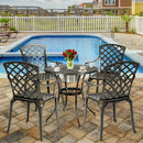 Outdoor Aluminum Dining Set of 2 Patio Bistro Chairs by LJGDeals