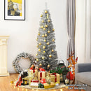 6 Feet Tinsel Tree Unlit Slim Pencil Christmas Tree by LJGDeals