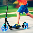 Portable Folding Sports Kick Scooter with LED Wheels-Blue by LJGDeals