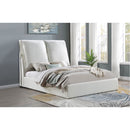 Corwyn - Queen Upholstered Panel Bed With Headboard Pillows - White by HouseOfZazla