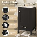 Bathroom Vanity With Ceramic Sink, Soft Close Drawers, Door Organizer, Divider Drawer, Adjustable Foot Pads by Unique Piece Furniture