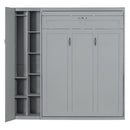 Murphy Wall Bed With Shelves, Wardrobe And LED Lights by HouseOfZazla