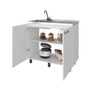 Gold Utility Sink Cabinet with 2 Doors and 3 Shelves by HouseOfZazla