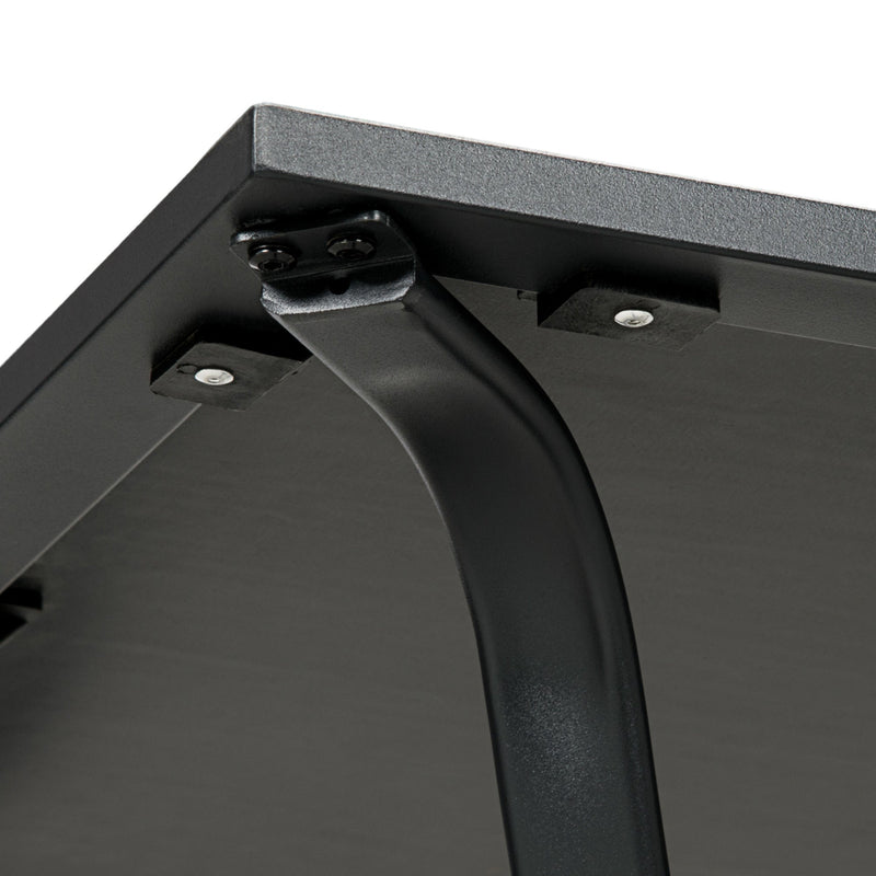 28" Outdoor Dining Table, Faux Wood Patio Furniture, Square Wood-Like Garden Table with Water Safe Design for Deck, Backyard, Lawn, Brown