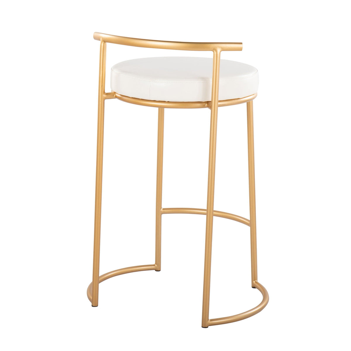 Fuji - Round Contemporary Fixed Height Counter Stool (Set of 2), photo 10 of 10