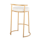 Fuji - Round Contemporary Fixed Height Counter Stool (Set of 2) by HouseOfZazla