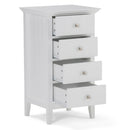 Acadian - 4 Drawer Floor Storage Cabinet - Pure White by HouseOfZazla
