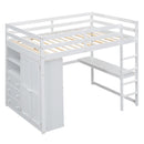 Loft Bed With Built In Wardrobe, Shelves And Drawers by Unique Piece Furniture