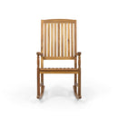 Muse Outdoor Acacia Rocking Chair With Slat Design - Teak by HouseOfZazla