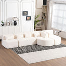 Upholstered Sofa Free Combined Sofa Couch With 2 Chaise Lounge And Five Back Pillows For Living Room by HouseOfZazla
