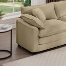 Modern Classic Fabric Single Chair Deep Seat Sofa With Pillow by HouseOfZazla