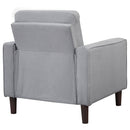 Harvey - Upholstered Tufted Accent Chair - Gray by HouseOfZazla