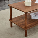 Modern 2 Tier Coffee Table With Open Storage Shelf For Living Room by HouseOfZazla
