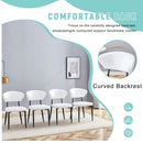 Minimalist Ergonomic Dining Chair With Curved Backres (Set of 4) by Unique Piece Furniture