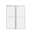 Frameless Double Sliding Shower Door In, Thick Tempered Glass, Reversible Installation by HouseOfZazla
