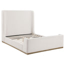 Vindra - Queen Sleigh Bed - Cream by HouseOfZazla