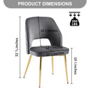 Dining Chairs With Metal Legs And Hollow Back Upholstered Dining Chairs by Unique Piece Furniture