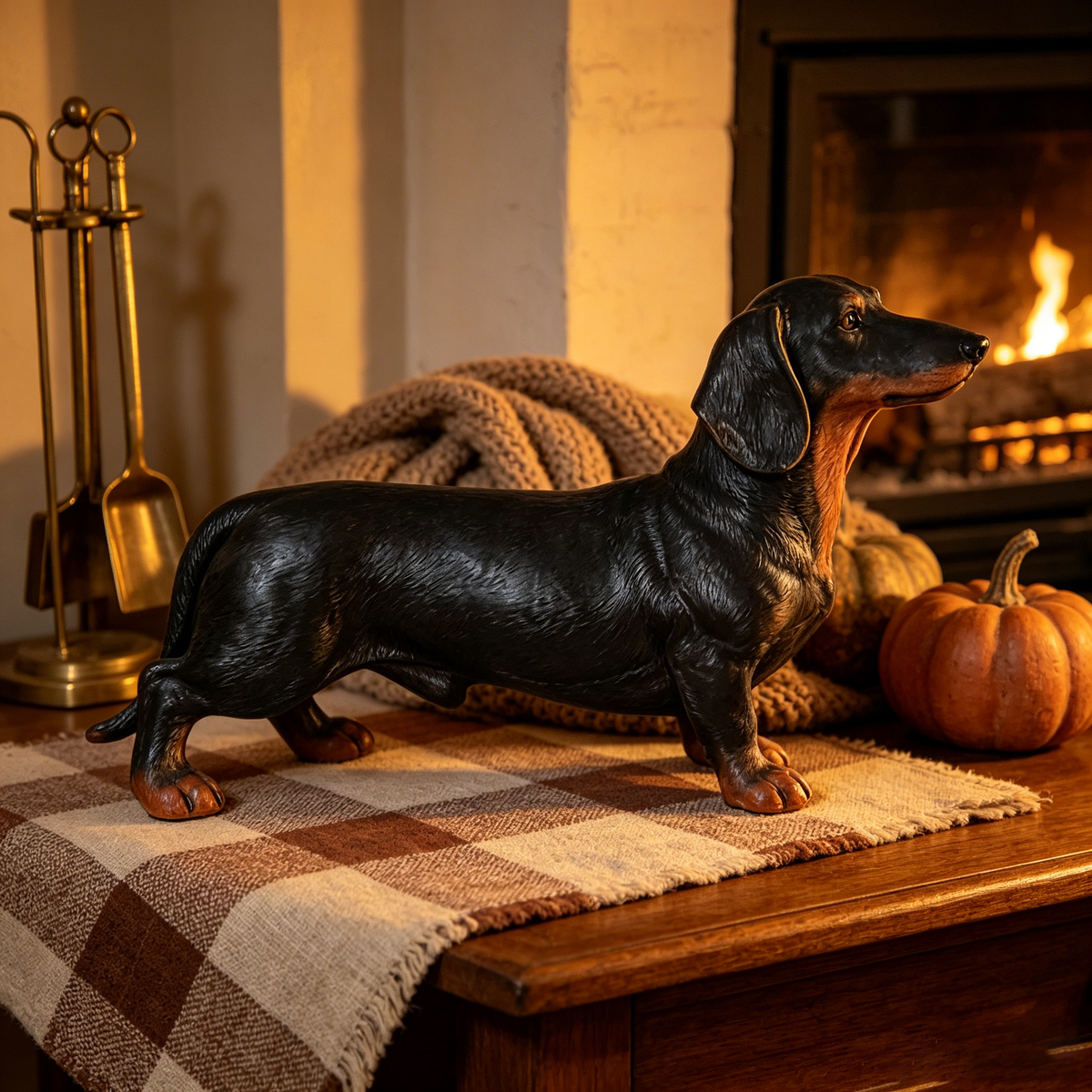 26" Black and Tan Dachshund Statue, photo 6 of 10