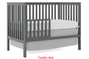 5-In-1 Convertible Crib, Converts from Baby Crib to Toddler Bed, Fits Standard Full-Size Crib Mattress, Easy to Assemble 53x29x9 Inches-STORM GREY