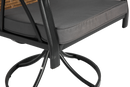 5 Piece Patio Dining Set for 4 with Swivel Rocker Chairs and Steel Table Top by HouseOfZazla