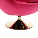 360 Degree Swivel Cuddle Barrel Accent Chairs, Round Armchairs with Wide Upholstered, Fluffy Fabric Chair for Living Room, Bedroom, Office, Waiting Rooms